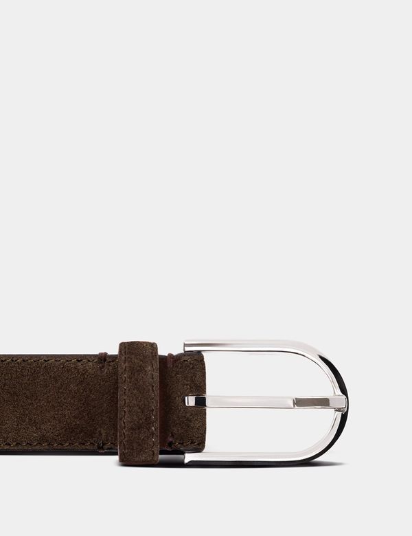 Chocolate Brown Suede Belt