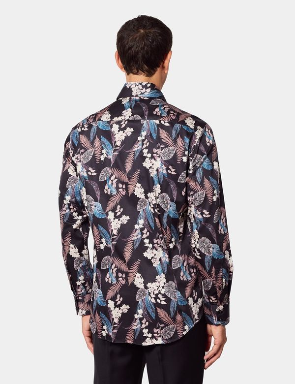 slim fit dress slacks Slim Fit Floral Print Shirt – Perry Ellis main image 0