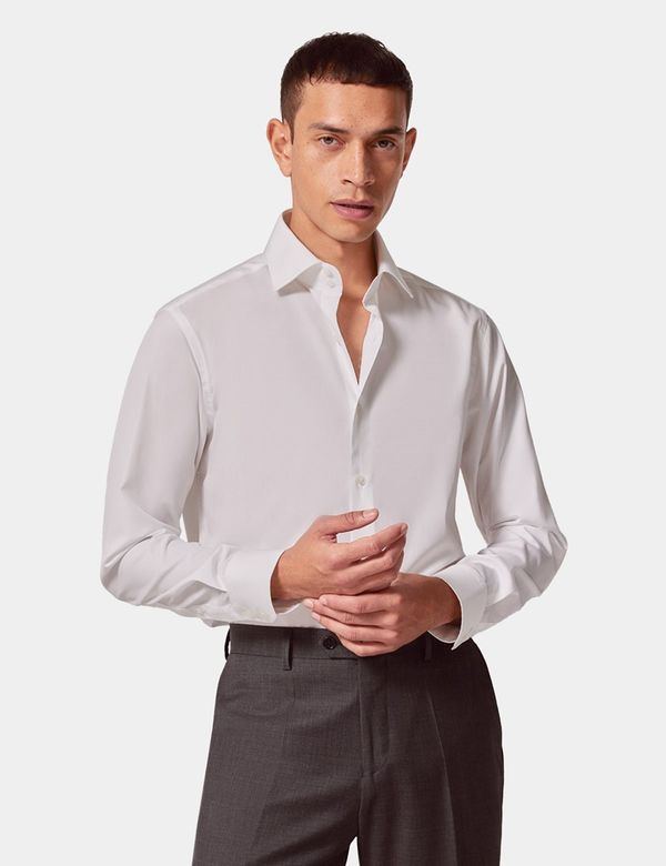 Slim Fit White Curtis Shirt