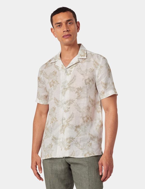 slim fit dress slacks Textured Linen Slim Fit Shirt Niagara / 3XL/56