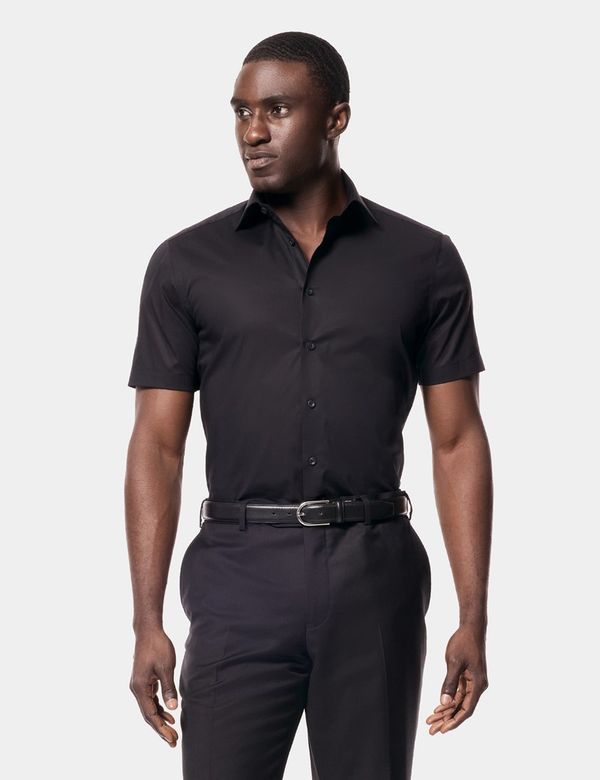 mens slim fit short sleeve dress shirt Mens Modern Stretch Breathable Short Sleeve Dress Shirts Mens Slim Fit –  ASHORE SHOP main image 1
