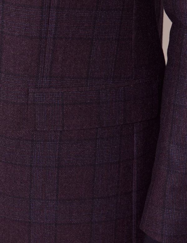 Men's Purple Check Italian Wool Blazer - 1913 Collection