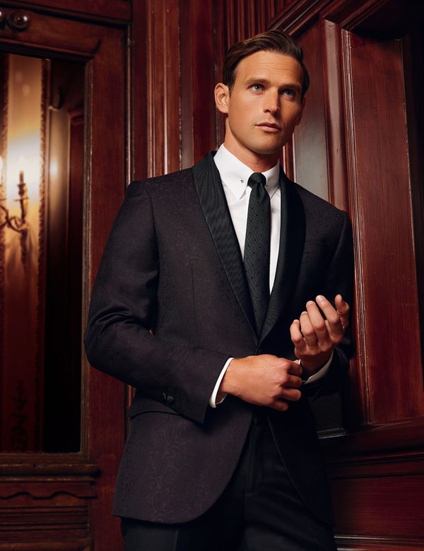 Wine Shawl Paisley Jacket