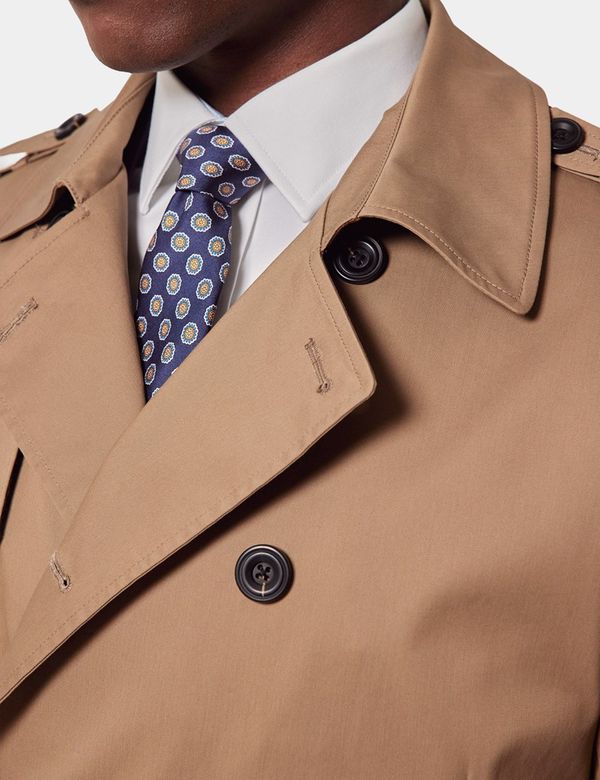 mid length used burberry trench coat mens