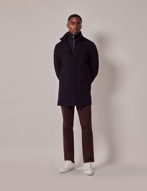 Men's Navy Wool Coat