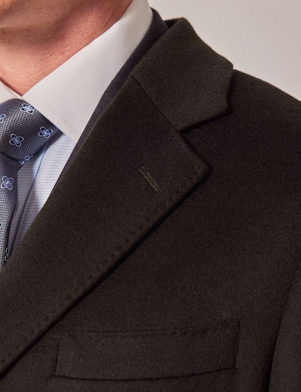 Men's Green Wool Overcoat | Hawes & Curtis Men's Green Wool Overcoat | Hawes & Curtis
