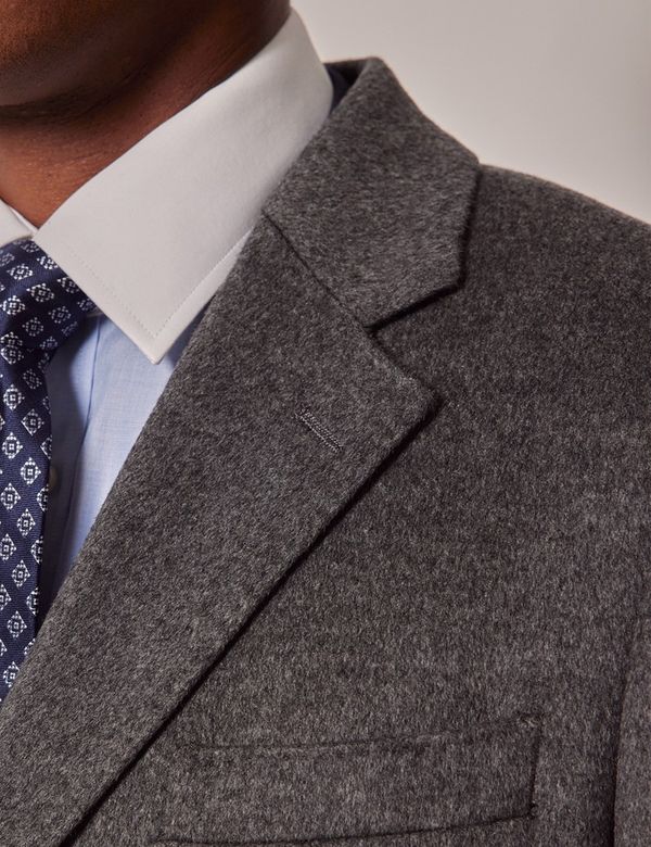 Men's Grey Wool Overcoat | Hawes & Curtis Men's Grey Wool Overcoat | Hawes & Curtis