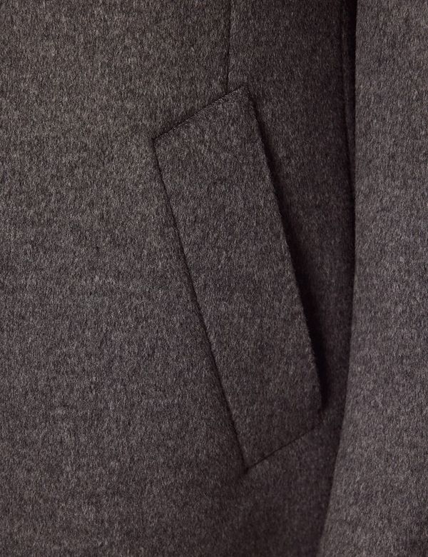Men's Grey Wool Overcoat | Hawes & Curtis