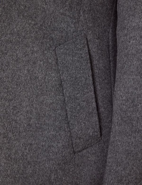 Men's Grey Wool Overcoat | Hawes & Curtis