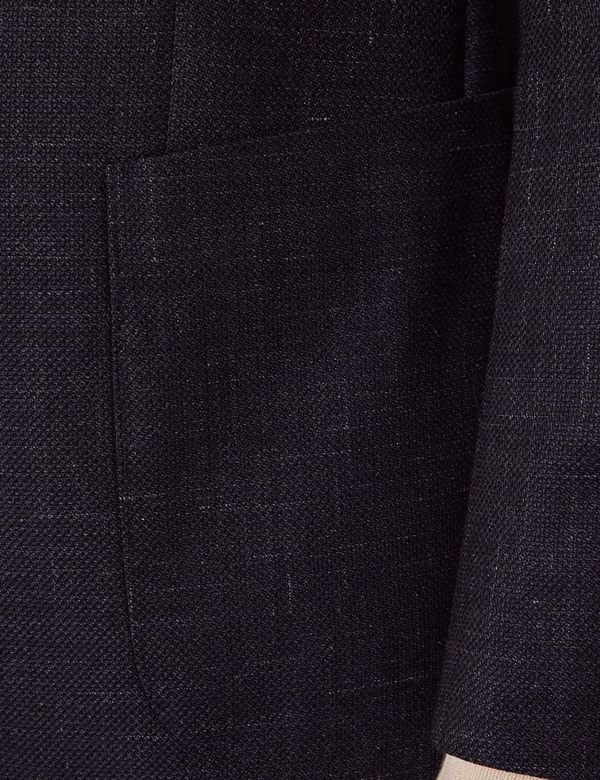 Men's Navy Twist Twill Wool Blend Blazer | Hawes & Curtis