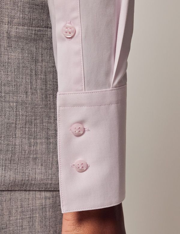 Women's Pink Fitted Cotton Stretch Shirt | Hawes & Curtis