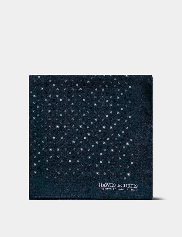 Navy Geometric 1913 Pocket Square