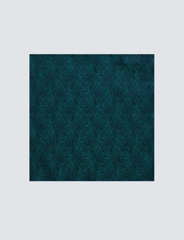 Emerald Paisley Handkerchief - 100% Silk