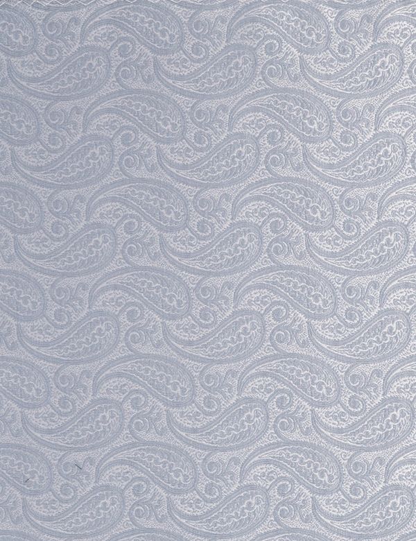 Silver Paisley Silk Pocket Square