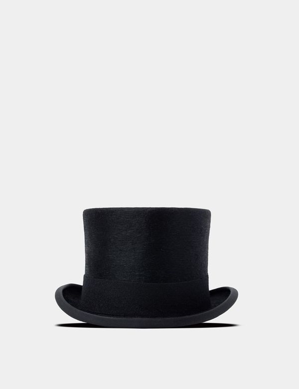 Men's Christy’s Black Melusine Fur Felt Top Hat | Hawes & Curtis