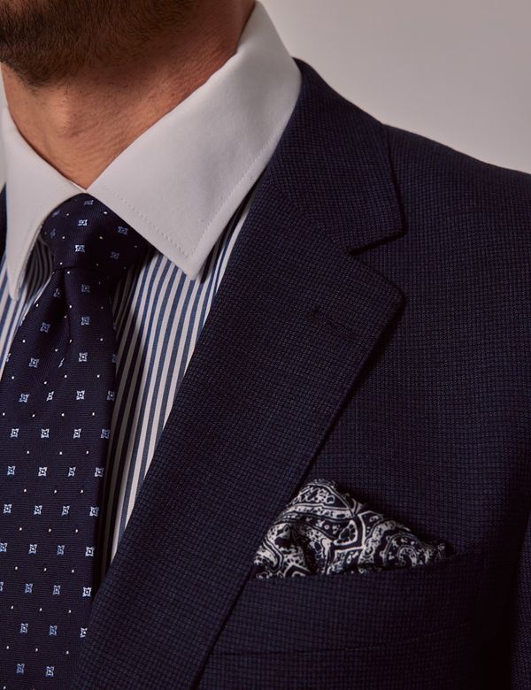 Men's Indigo Check Slim Suit | Hawes & Curtis Men's Indigo Check Slim Suit | Hawes & Curtis