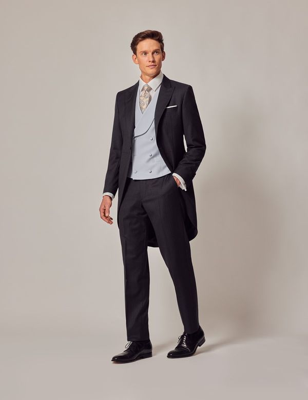 Men's Charcoal Italian Wool Piece Morning Suit – 1913 Collection