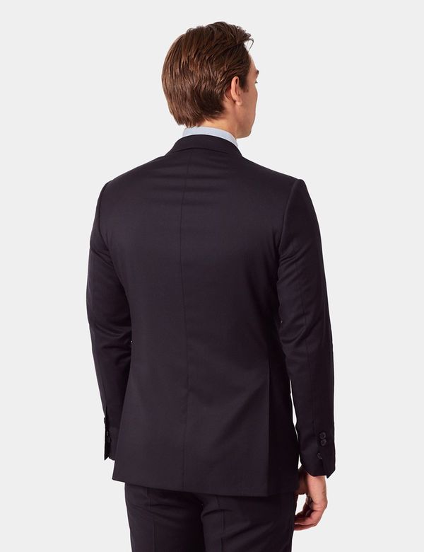 18906 Navy Patterned Slim Fit Jacket For Men