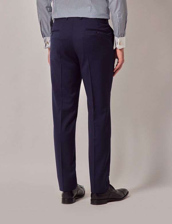 Men's Dark Blue Italian Wool Slim Fit Suit - 1913 Collection Men's Dark Blue Italian Wool Slim Fit Suit - 1913 Collection