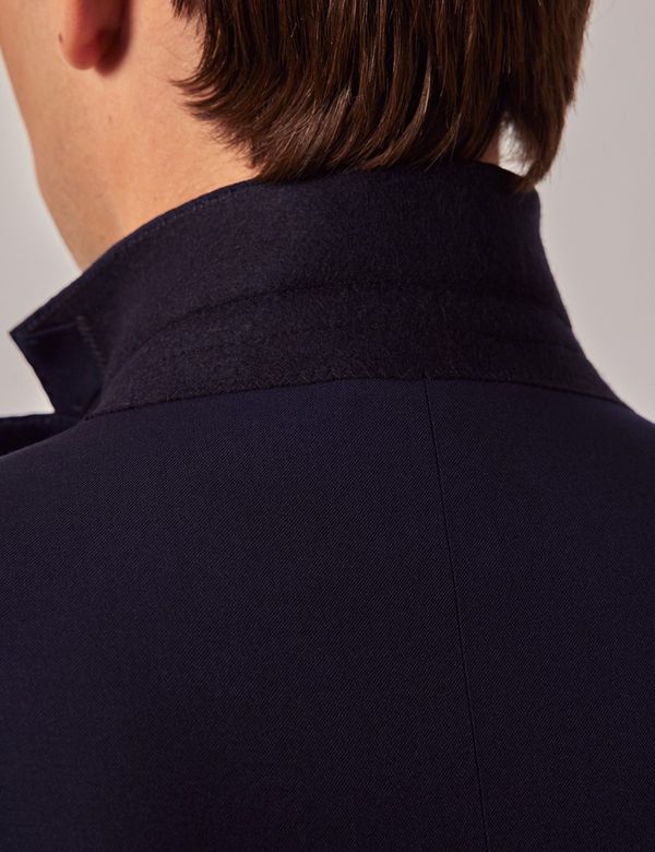 Men's Dark Blue Italian Wool Slim Fit Suit - 1913 Collection Men's Dark Blue Italian Wool Slim Fit Suit - 1913 Collection