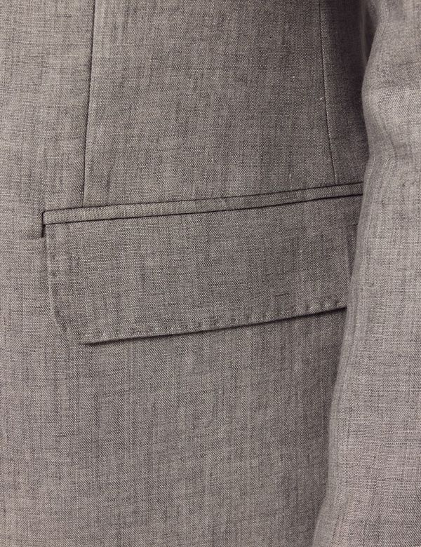 Grey Linen Tailored Suit Jacket | Hawes and Curtis Grey Linen Tailored Suit Jacket | Hawes and Curtis