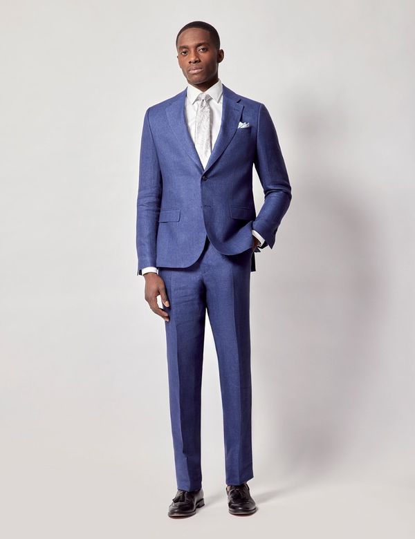 14564 Blue Classic Suit For Men main image 1