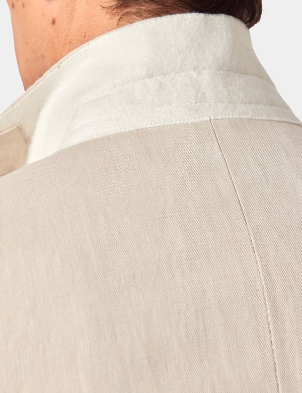 Slim Fit Beige Suit Jacket with Free Pant