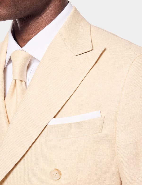 Men's Tailored Fit Light Sand Melange 1913 Suit Jacket | Hawes