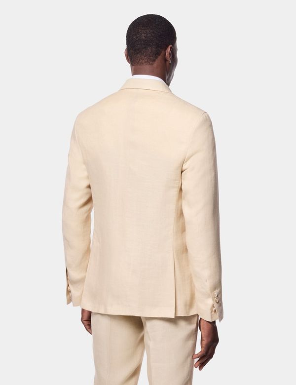 Men's Tailored Fit Light Sand Melange 1913 Suit Jacket | Hawes