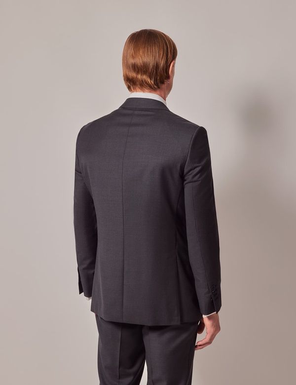Men's Dark Charcoal Twill Tailored Fit Suit Jacket | Hawes Men's Dark Charcoal Twill Tailored Fit Suit Jacket | Hawes