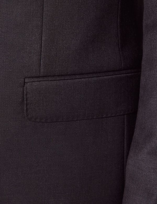 Expensive Full Canvas Quality Collection True Charcoal Superfine Super 150s' Merino Wool Men'S SUIT