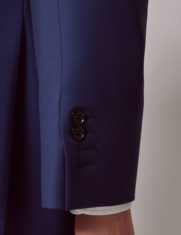 Men's Royal Blue Twill Wool Classic Fit Suit Jacket | Hawes Men's Royal Blue Twill Wool Classic Fit Suit Jacket | Hawes