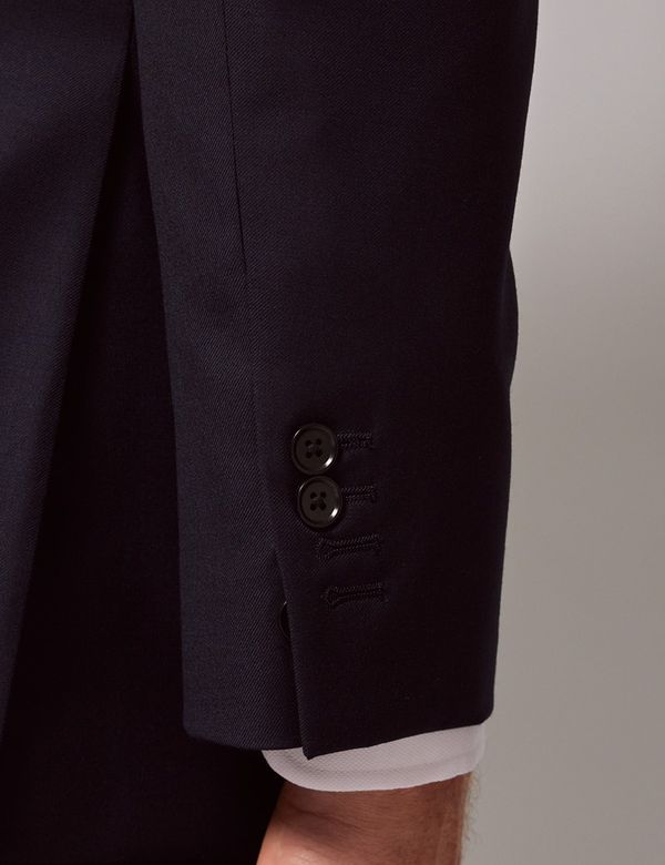 Men's Navy Twill Wool Classic Fit Suit | Hawes & Curtis Men's Navy Twill Wool Classic Fit Suit | Hawes & Curtis