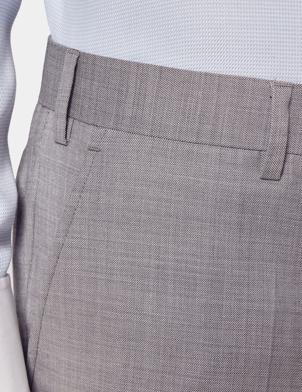 Men's Light Grey Twill Classic Fit Suit - Super 120s Wool