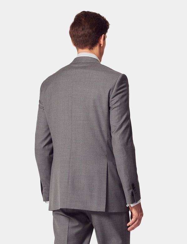 Men's Mid Grey Twill Slim Fit Suit Jacket | Hawes & Curtis