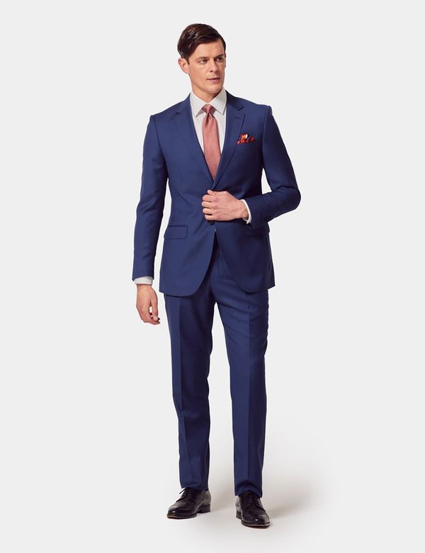 Slim Fit Blazer Red And Blue Men's Slim Fit Two Button Burgundy