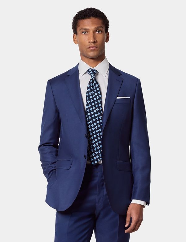 Slim Fit Royal Blue Twill Suit