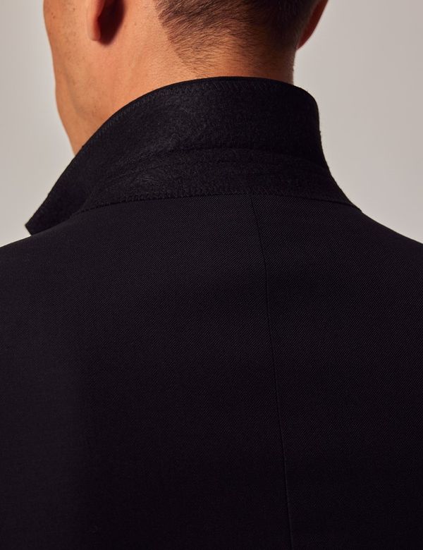 Men's Black Twill 3 Piece Slim Fit Suit | Hawes & Curtis Men's Black Twill 3 Piece Slim Fit Suit | Hawes & Curtis