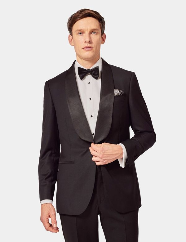 Slim Fit Black Shawl Dinner Jacket