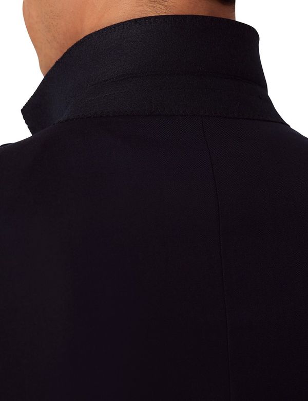Western Suit - With Trim Collar - Slim Fitted Jacket And Pants - Midnight Blue Tuxedo