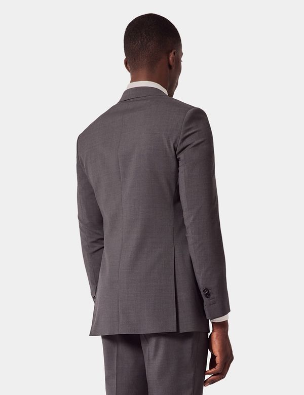 Men's Dark Grey Stretch Wool Slim Fit Suit| Hawes & Curtis