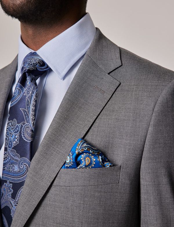 Grey 2 Piece Slim Fit Stretch Suit | Hawes & Curtis
