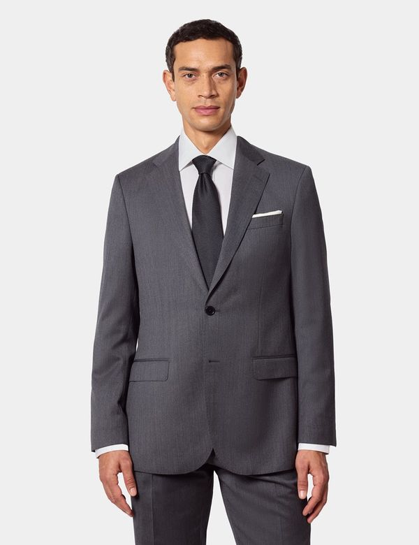 Slim Fit Grey Twill 1913 Suit Jacket