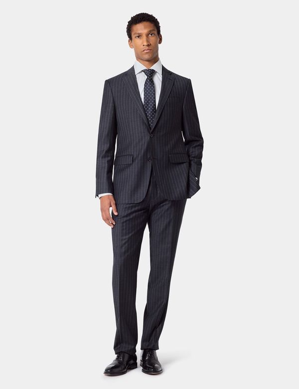 Stretch Charcoal Chalkstripe Suit