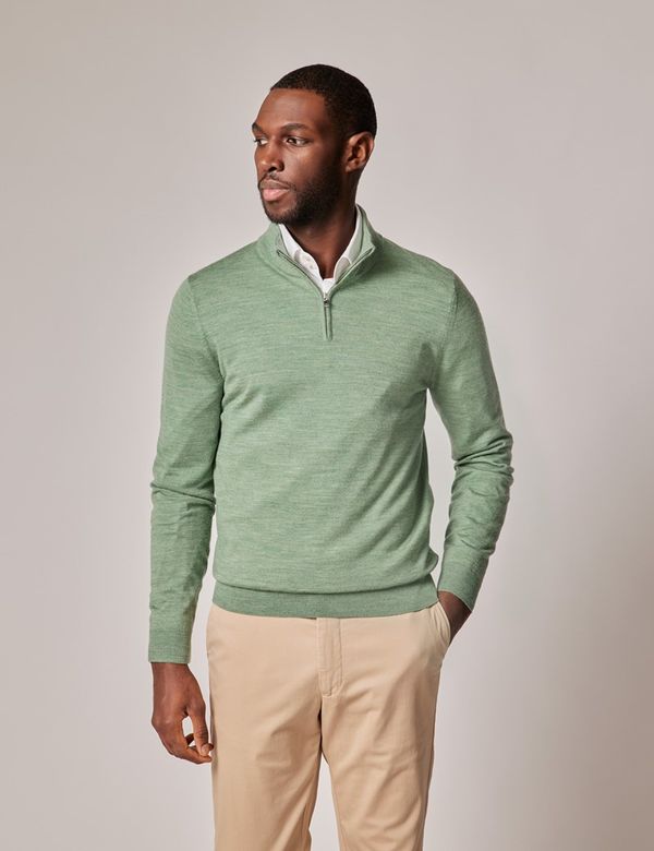 merino zip sweater