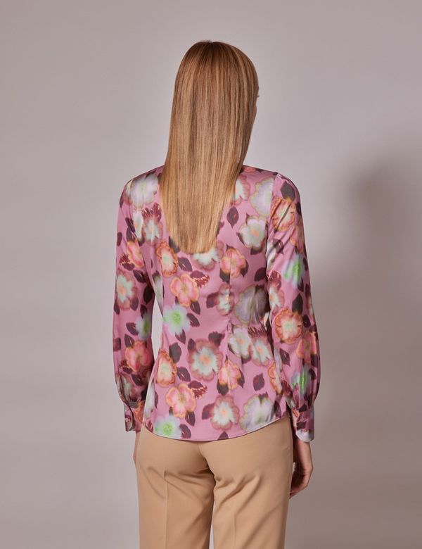 一度着用】OHGA FLOWER BLOUSE ピンク