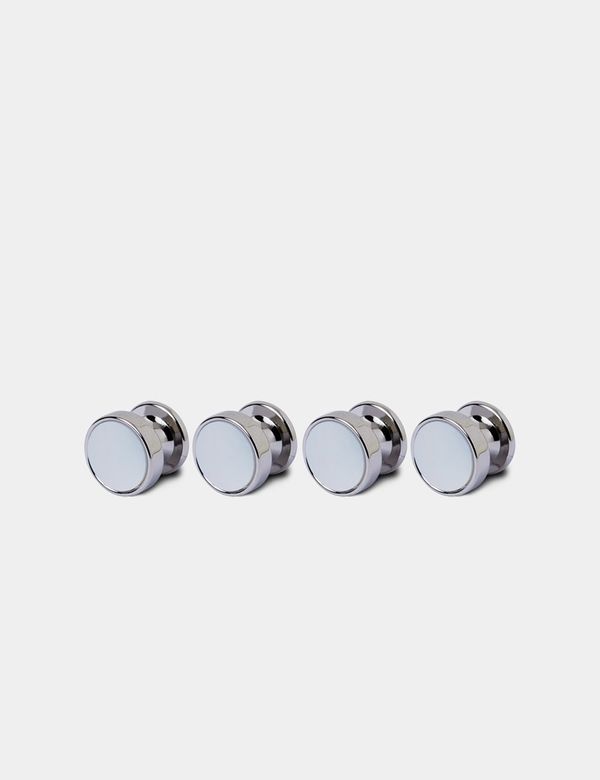 silver dress shirt studs Authentic Meteorite Shirt Studs, Gift for Groom