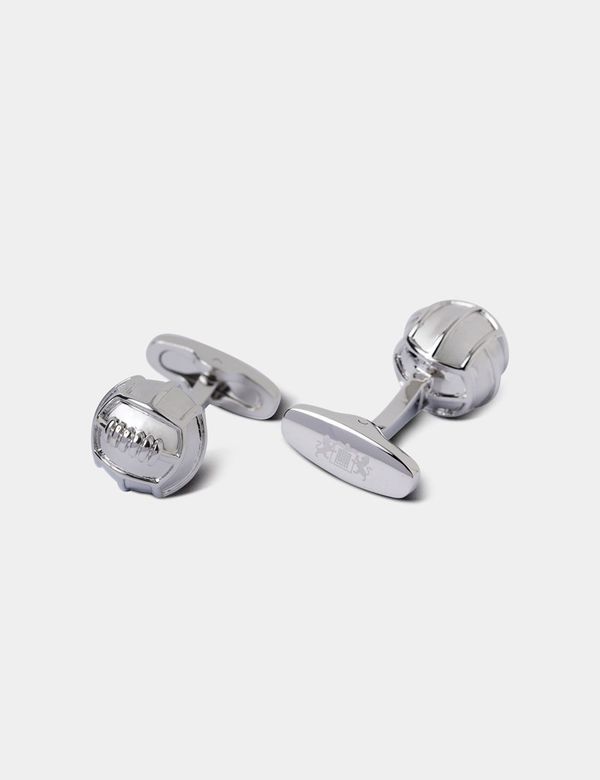 Silver Football Cufflinks