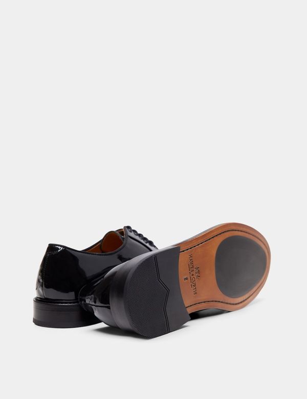 Hawes & Curtis Black Derby Dress Shoe | Patent Leather | Plain | Men's