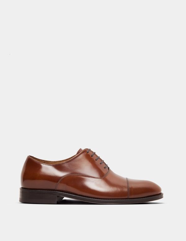 Hellbraune Oxford Schuhe Herren – Polido-Kalbsleder Hawes Curtis